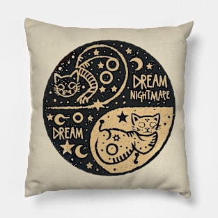 Dreams and nightmares - cats Pillow