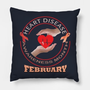 Heart disease awareness month Pillow