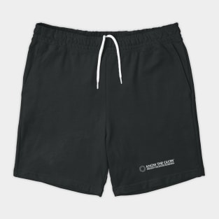 Know The Glow White Logo Shorts