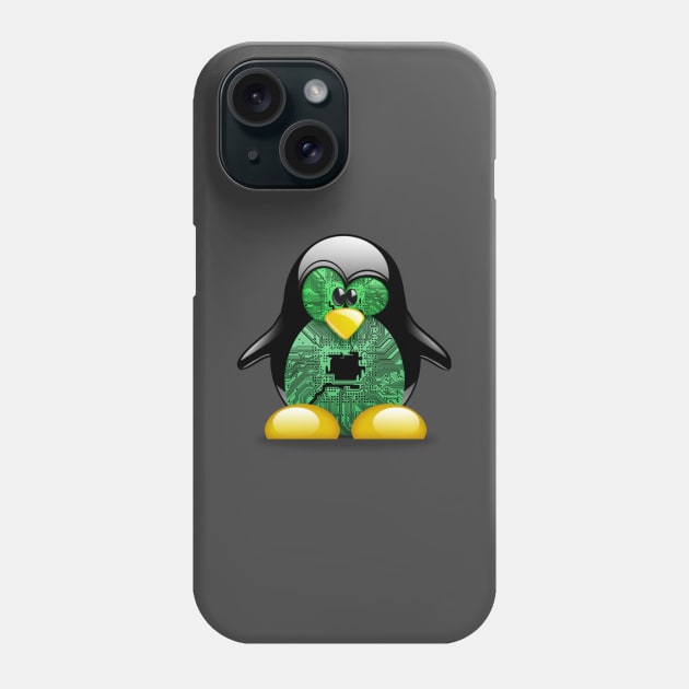 Linux Tux Phone Case by cryptogeek