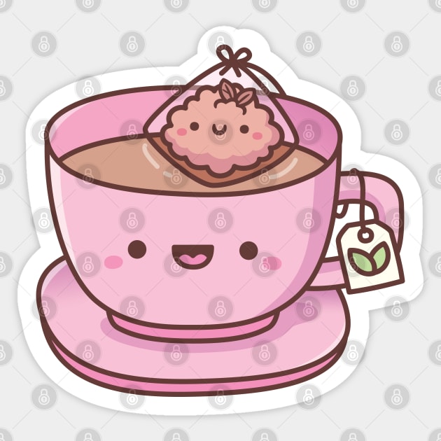 Cute Tea Bag In A Teacup Doodle | Sticker