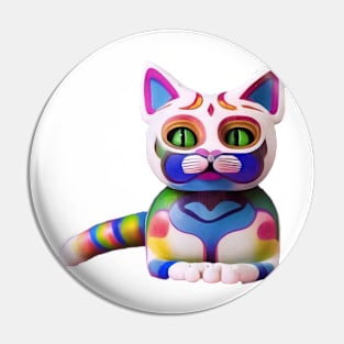 Cat alebrije, AI art Pin