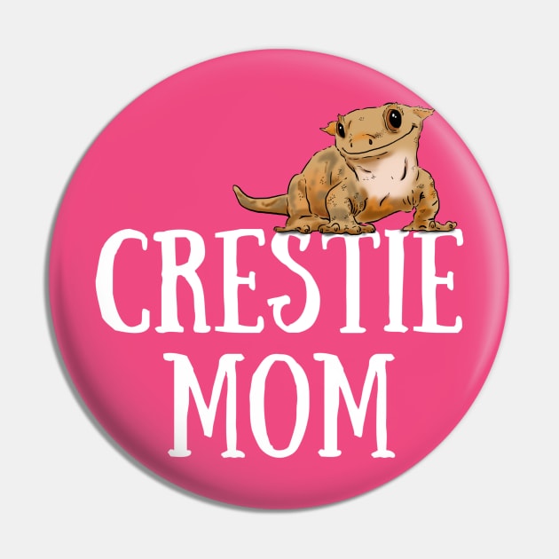 Crested Gecko Mom, Crestie Mom, Gecko Lover Pin by sockdogs