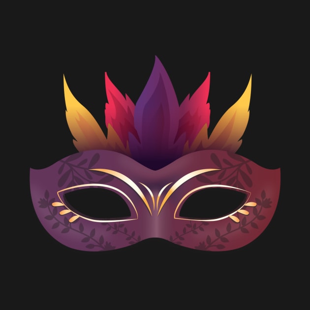 Carnical Mask with Feathers by EarlAdrian