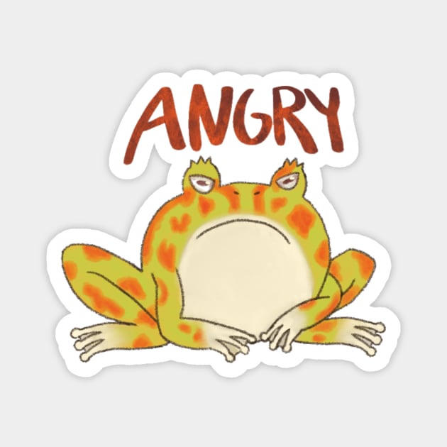 Angry Froggo Magnet by Joan D'Art