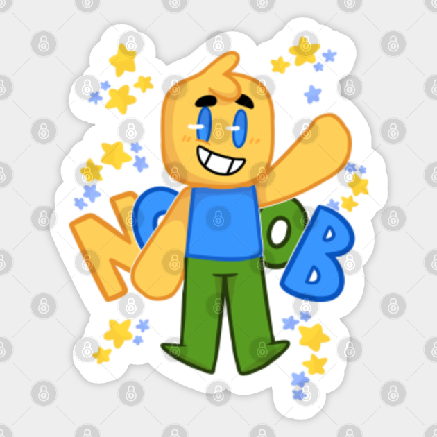 Roblox Noob Gaming Gift For Kids Roblox Sticker Teepublic - roblox noob clipart