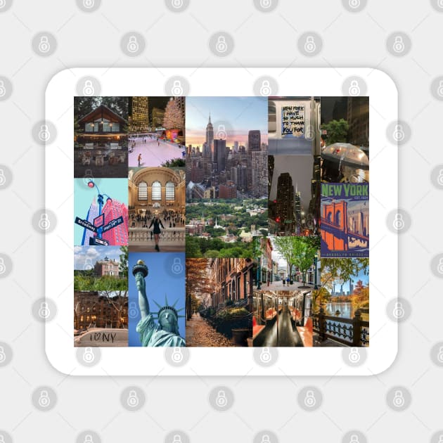 new york aesthetic collage Magnet by morgananjos