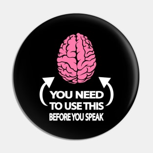 You need to use this before you speak Pin