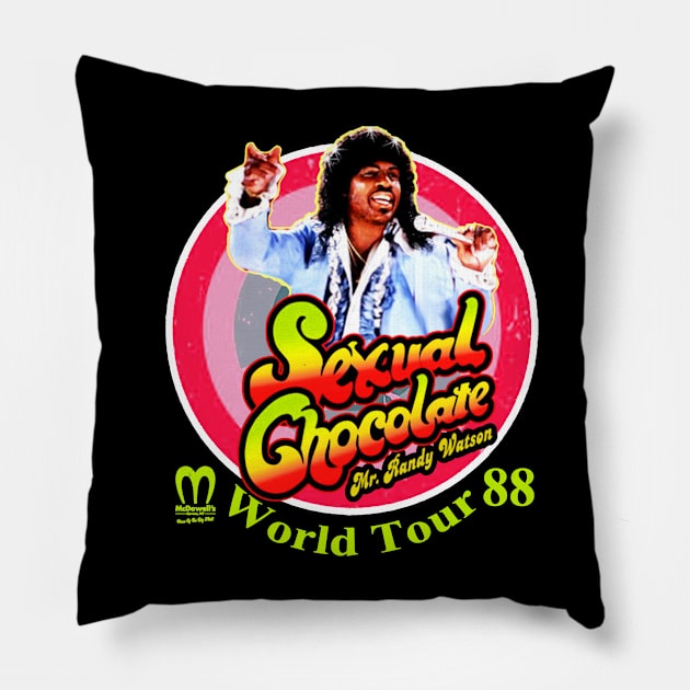 Randy Watson and Sexual Chocolate 80s Pillow by RboRB