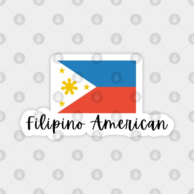 Philippine Flag 3 stars and sun Filipino American Magnet by CatheBelan