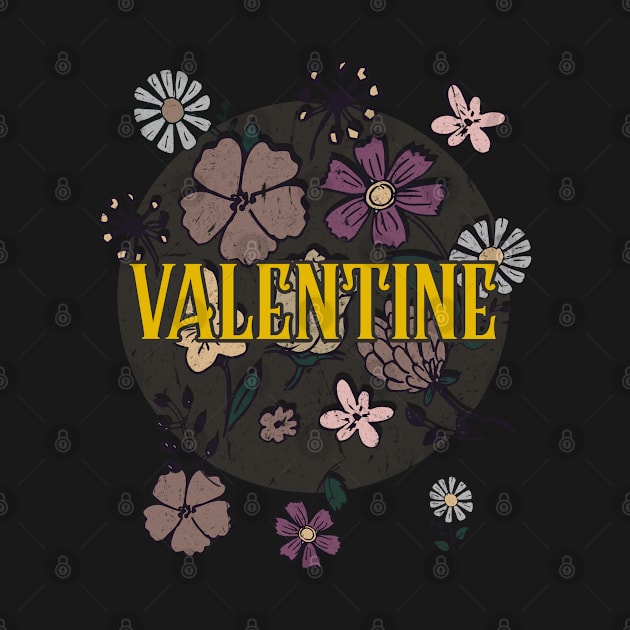 Aesthetic Proud Name Valentine Flowers Anime Retro Styles by Kisos Thass