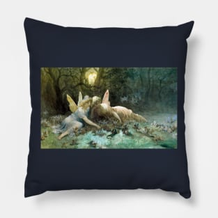 The Fairies: A scene drawn from Shakespeare - Gustave Dore Pillow