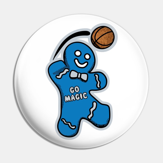 Orlando Magic Gingerbread Man Pin by Rad Love