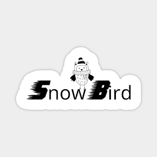 Snow Bird Winter Season Magnet