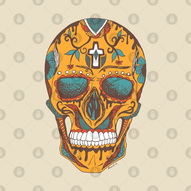 Cafe Los Muertos Skull by kenallouis