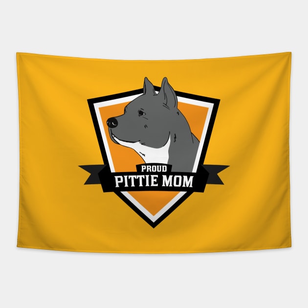 Proud Pitbull Mom Tapestry by Issacart