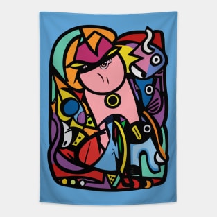 Graffiti Abstract Creatures Composition Tapestry