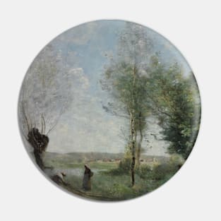 Souvenir of Coubron by Jean-Baptiste-Camille Corot Pin