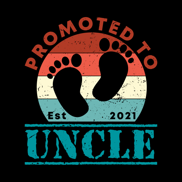 Vintage Promoted to uncle 2021 new uncle gift by Abko90