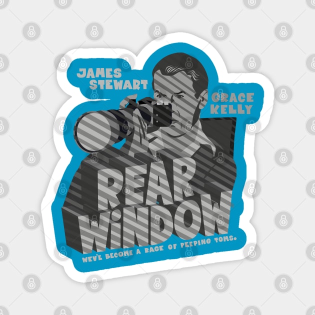 Rear Window - Vintage Suspense Design for Hitchcock Fans Magnet by Boogosh