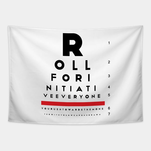 Roll for Initiative - Eye Chart Tapestry by GorsskyVlogs