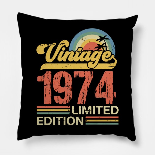 Retro vintage 1974 limited edition Pillow by Crafty Pirate 