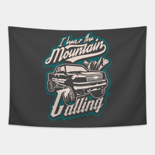 I hear the mountain calling pickup truck adventure canada Tapestry