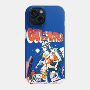 Out of the World 1950 Retro Robot futuristic science fiction Vintage Comic Phone Case