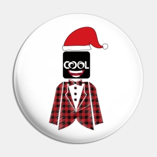 Buffalo Christmas COOL SANTA CARTOON Pin