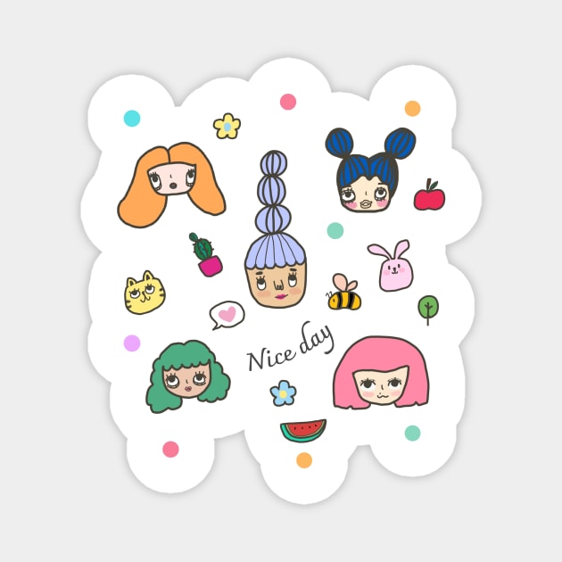 Nice day Magnet by LelaApisada