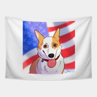 American Corgi Tapestry