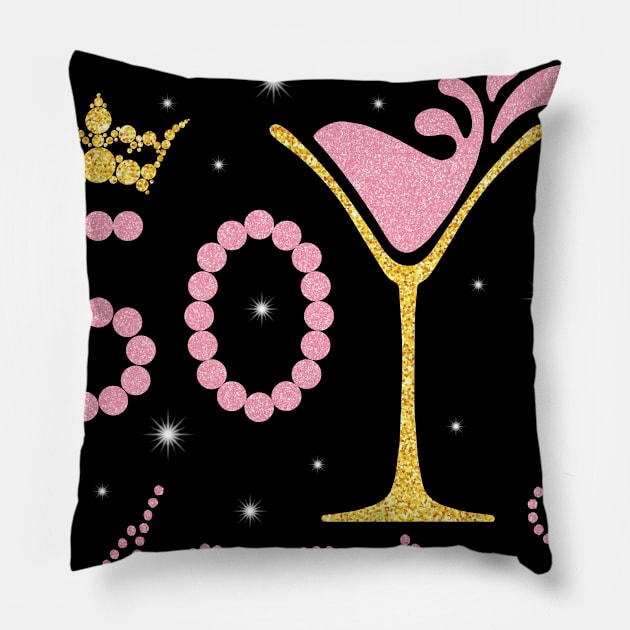 Nana Mommy Aunt Sister Wife Drinking Wine Cheers To 50 Years Happy Birthday To Me You Pillow by bakhanh123