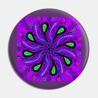 Purple Paisley Pin