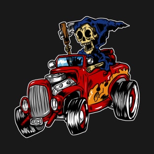 Grim reaper driving boi T-Shirt