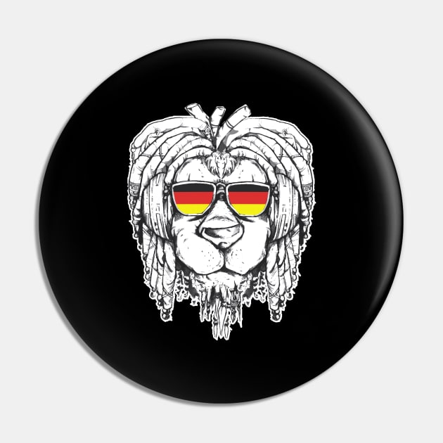 Rasta Reggae Lion Germany Gift Rastafari Pin by Pummli