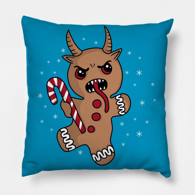 Gingerbread Krampus Pillow by valentinahramov