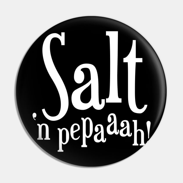 Salt and Pepper Funky Text Pin by bpcreate