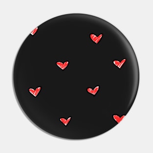 Heart print Pin