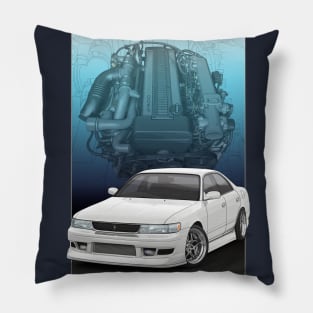 Jzx 90 with 1jz non vvt-i engine backdrop Pillow