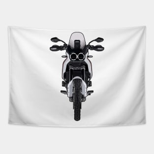 DesertX Bike Front View Illustratiohn Tapestry