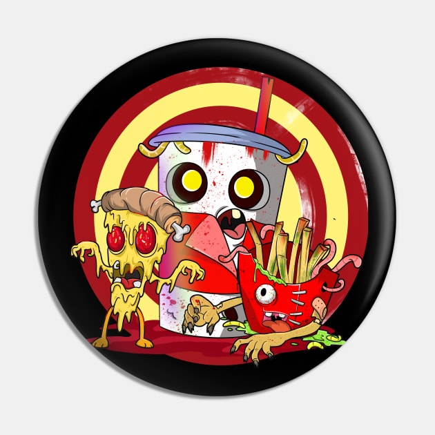 Fast Food Zombies Pin by Trendy Black Sheep