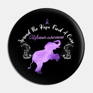 Alzheimer Awareness Spread The Hope Find A Cure Gift Pin