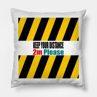 keep your distance please, 2m Pillow
