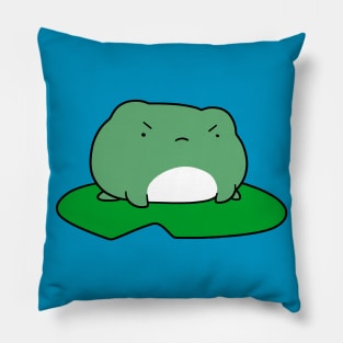 Grumpy Lilypad Frog Pillow