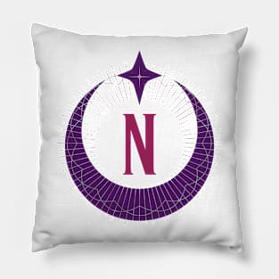 N - Moon Monogram Pillow