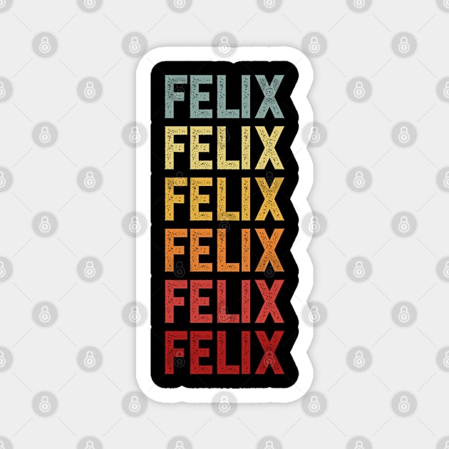 Felix Name Vintage Retro Gift Named Felix Magnet by CoolDesignsDz