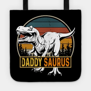 Daddy saurus T Rex Dinosaur Men DaddySaurus Family Matching Tote