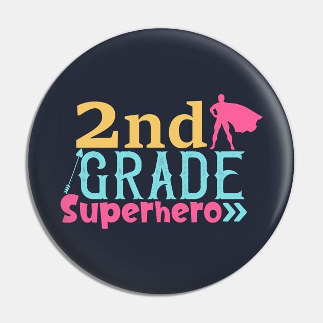 Second Grade Superhero Pin by VijackStudio