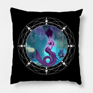 Wonderful mermaid in the deep ocean Pillow