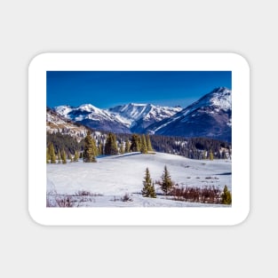 White Silence of the Mountains Magnet